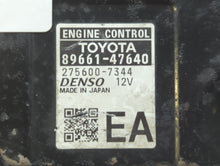 2016 Toyota Prius PCM Engine Computer ECU ECM PCU OEM P/N:89661-47640 39111-2G677 Fits OEM Used Auto Parts