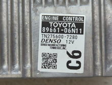2015 Toyota Camry PCM Engine Computer ECU ECM PCU OEM P/N:89661-06N10 89661-06N11 Fits OEM Used Auto Parts