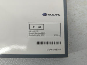 2008 Subaru Legacy Owners Manual Book Guide OEM Used Auto Parts