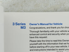 2014 Bmw M3 Owners Manual Book Guide OEM Used Auto Parts