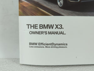2014 Bmw X3 Owners Manual Book Guide OEM Used Auto Parts