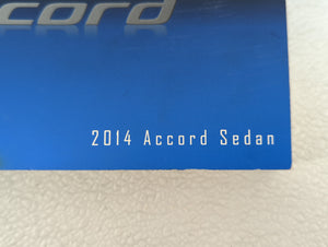 2014 Honda Accord Owners Manual Book Guide OEM Used Auto Parts