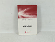 2009 Toyota Corolla Owners Manual Book Guide OEM Used Auto Parts