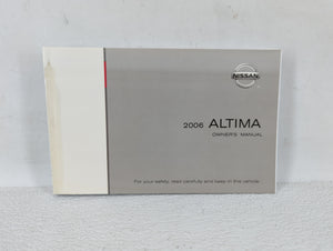 2006 Nissan Altima Owners Manual Book Guide OEM Used Auto Parts