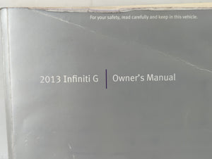 2013 Infiniti G37 Owners Manual Book Guide OEM Used Auto Parts