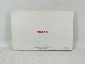 2005 Nissan Murano Owners Manual Book Guide OEM Used Auto Parts