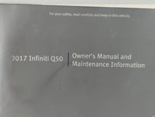 2017 Infiniti Q50 Owners Manual Book Guide OEM Used Auto Parts