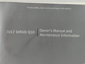 2017 Infiniti Q50 Owners Manual Book Guide OEM Used Auto Parts