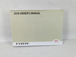 2018 Kia Forte Owners Manual Book Guide OEM Used Auto Parts