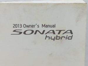 2013 Hyundai Sonata Owners Manual Book Guide OEM Used Auto Parts