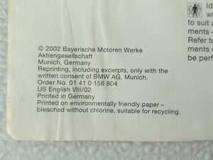 2003 Bmw 325i Owners Manual Book Guide OEM Used Auto Parts