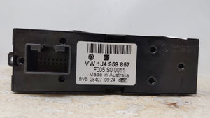 2006 Volkswagen Golf Master Power Window Switch Replacement Driver Side Left P/N:1J4 959 857 Fits OEM Used Auto Parts - Oemusedautoparts1.com