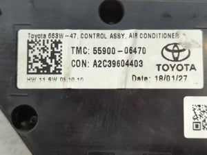 2018-2022 Toyota Camry Climate Control Module Temperature AC/Heater Replacement P/N:55900-06470 Fits 2018 2019 2020 2021 2022 OEM Used Auto Parts