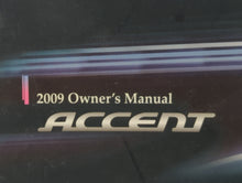 2009 Hyundai Accent Owners Manual Book Guide OEM Used Auto Parts