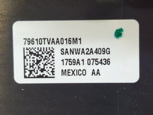 2018-2020 Honda Accord Climate Control Module Temperature AC/Heater Replacement P/N:79610TVAA016M1 76910TVAA316M1 Fits OEM Used Auto Parts