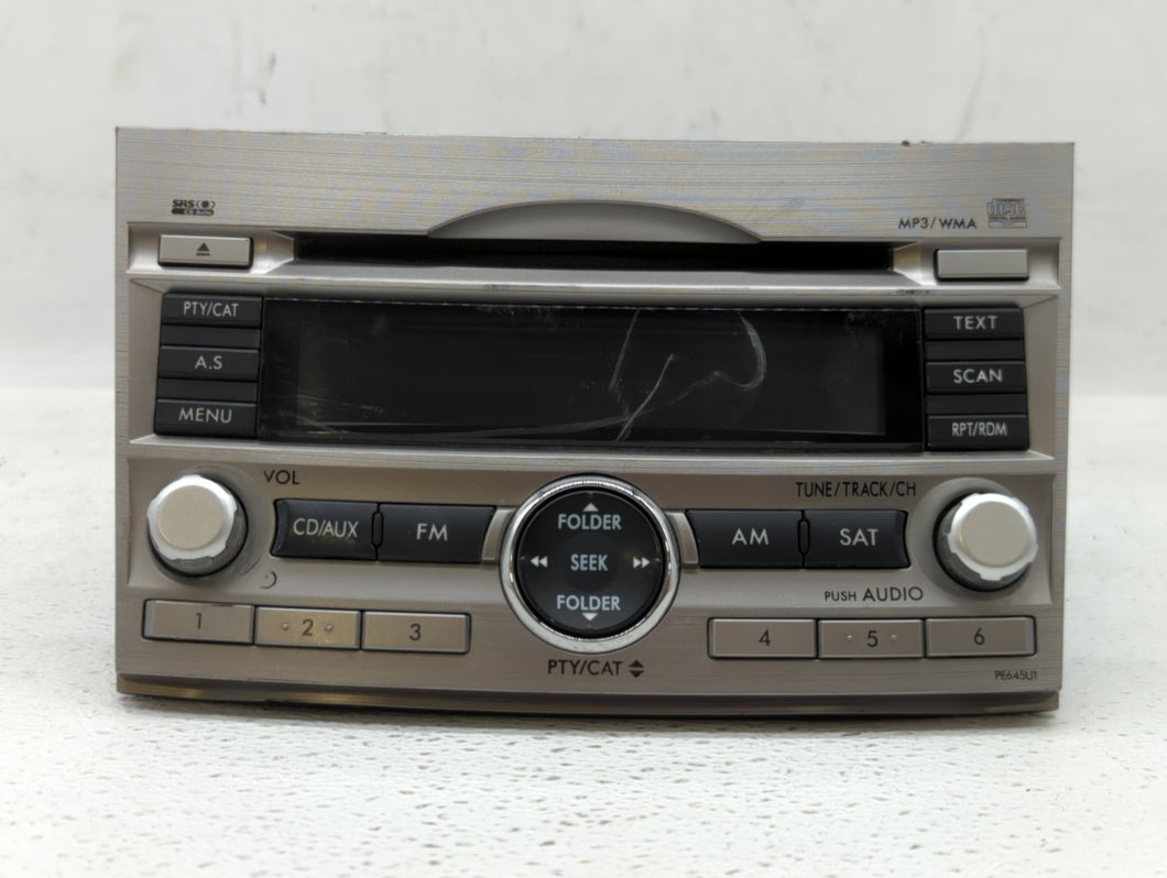 2010-2012 Subaru Legacy Radio AM FM Cd Player Receiver Replacement P/N:86201AJ65A 86201AJ64A Fits 2010 2011 2012 OEM Used Auto Parts