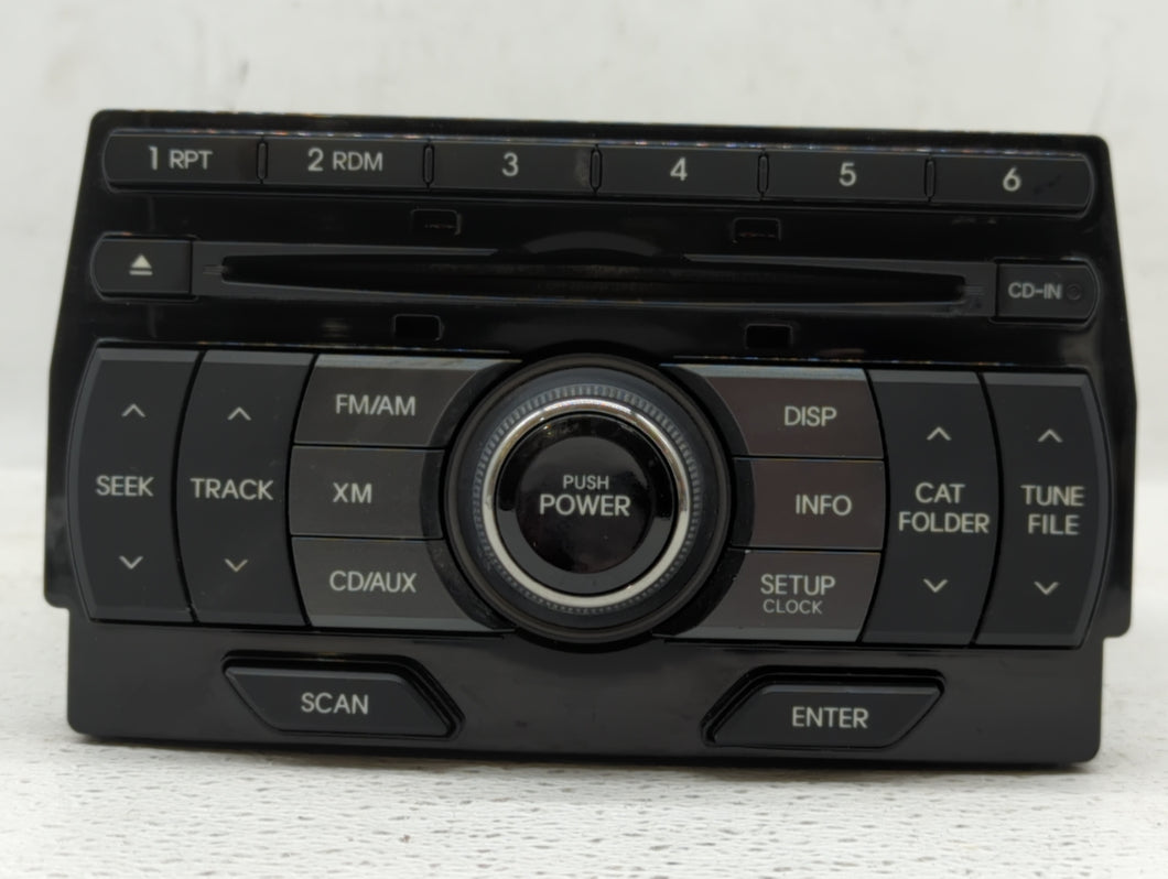 2011-2012 Hyundai Genesis Radio AM FM Cd Player Receiver Replacement P/N:96180-3M630JC 96180-2M115VM5 Fits 2011 2012 OEM Used Auto Parts