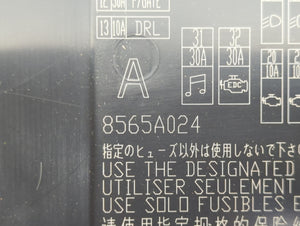 2012-2015 Mitsubishi Lancer Fusebox Fuse Box Panel Relay Module P/N:8565A268 PR073-00000 Fits 2012 2013 2014 2015 OEM Used Auto Parts