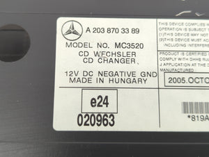 2008 Mercedes Clk350 Radio AM FM Cd Player Receiver Replacement P/N:2038703389 A 211 870 10 85 Fits OEM Used Auto Parts