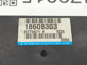 2010 Mitsubishi Outlander PCM Engine Computer ECU ECM PCU OEM P/N:1860B303 Fits OEM Used Auto Parts