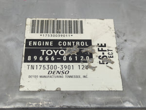 2000-2001 Toyota Camry PCM Engine Computer ECU ECM PCU OEM P/N:89666-06120 Fits 2000 2001 OEM Used Auto Parts
