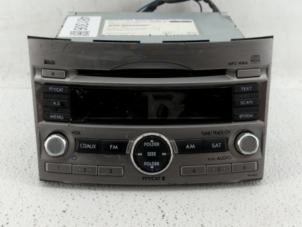 2010-2012 Subaru Legacy Radio AM FM Cd Player Receiver Replacement P/N:86201AJ62A 86201AJ61A Fits 2010 2011 2012 OEM Used Auto Parts