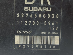2014 Subaru Impreza PCM Engine Computer ECU ECM PCU OEM P/N:112700-5961 22765AG030 Fits OEM Used Auto Parts