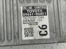 2016-2017 Toyota Camry PCM Engine Computer ECU ECM PCU OEM P/N:89661-06N12 89661-06N11 Fits 2016 2017 OEM Used Auto Parts