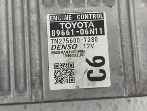 2016-2017 Toyota Camry PCM Engine Computer ECU ECM PCU OEM P/N:89661-06N12 89661-06N11 Fits 2016 2017 OEM Used Auto Parts