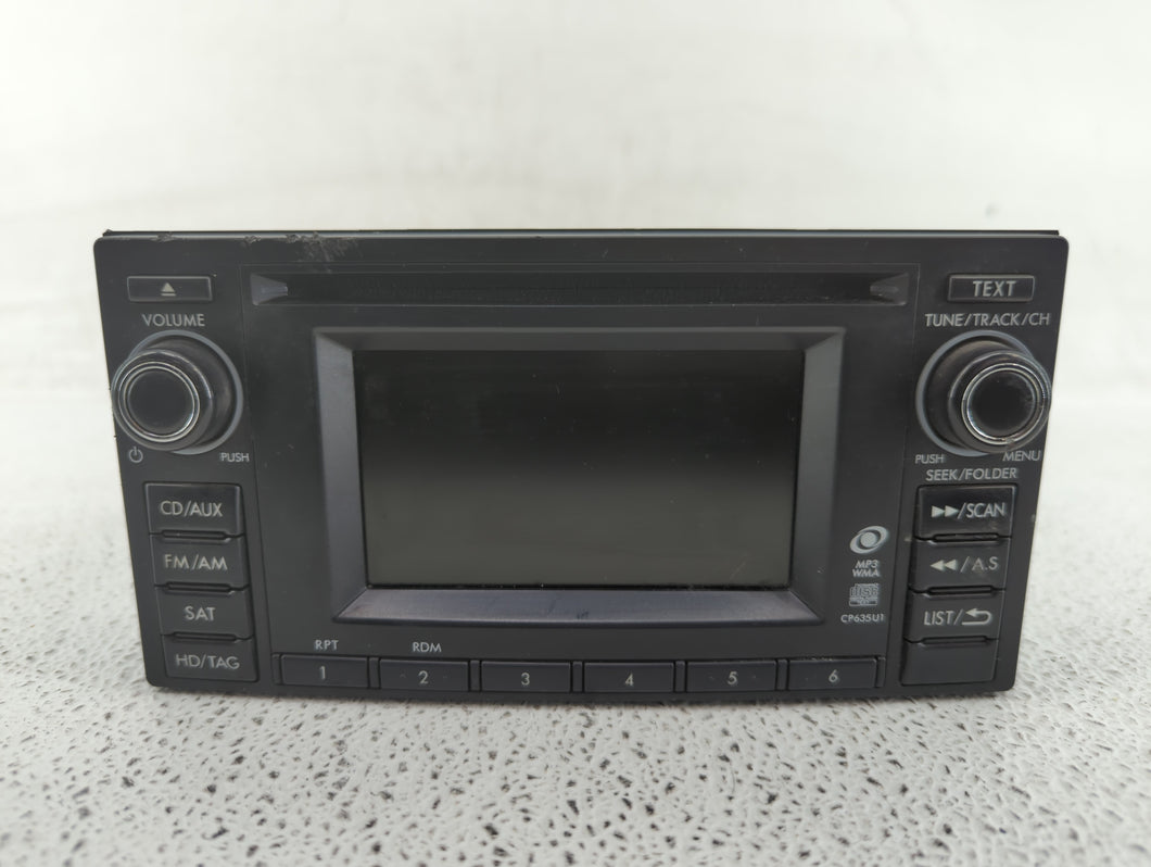 2012 Subaru Forester Radio AM FM Cd Player Receiver Replacement P/N:86201SC630 86201SC640 Fits OEM Used Auto Parts