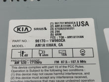 2016-2017 Kia Rio Radio AM FM Cd Player Receiver Replacement P/N:96170-1W960CA Fits 2016 2017 OEM Used Auto Parts