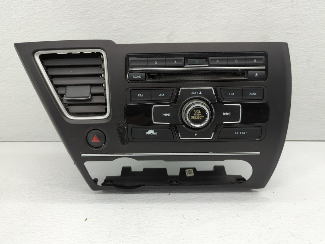 2013-2015 Honda Civic Radio AM FM Cd Player Receiver Replacement P/N:39100-TR3-A314-M1 Fits 2013 2014 2015 OEM Used Auto Parts