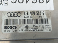 2002 Audi A4 PCM Engine Computer ECU ECM PCU OEM P/N:8E0 909 518 G Fits OEM Used Auto Parts