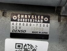 2011-2014 Chrysler 200 Car Starter Motor Solenoid OEM P/N:04801839AB Fits 2011 2012 2013 2014 OEM Used Auto Parts