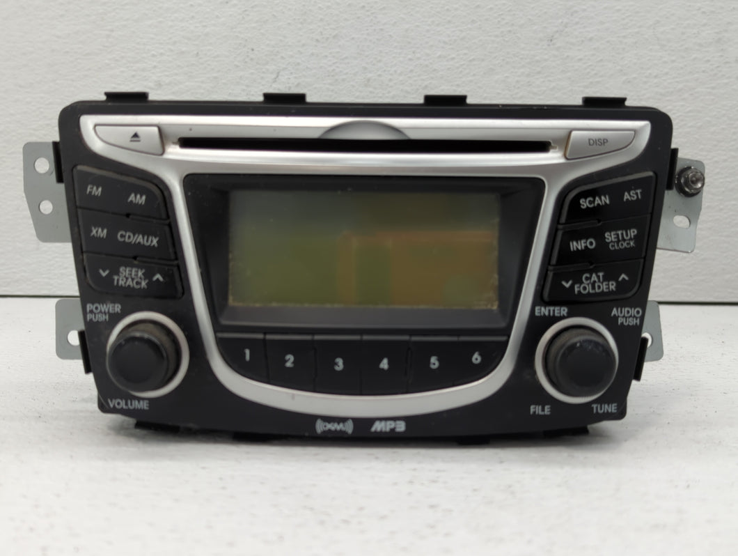 2012-2014 Hyundai Accent Radio AM FM Cd Player Receiver Replacement P/N:96170-1R1104X 96170-1R1004X Fits 2012 2013 2014 OEM Used Auto Parts