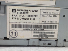 2004-2005 Cadillac Cts Radio AM FM Cd Player Receiver Replacement P/N:812546281 15144091 Fits 2004 2005 OEM Used Auto Parts