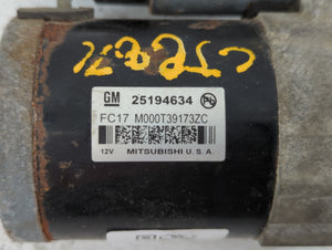 2011-2016 Chevrolet Cruze Car Starter Motor Solenoid OEM P/N:25194634 Fits 2011 2012 2013 2014 2015 2016 2017 2018 2019 2020 2021 OEM Used Auto Parts