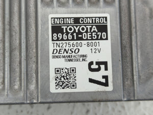 2016 Toyota Highlander PCM Engine Computer ECU ECM PCU OEM P/N:89661-0E570 Fits OEM Used Auto Parts
