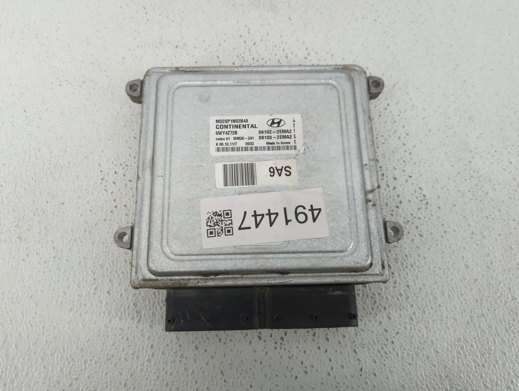 2011-2013 Hyundai Elantra PCM Engine Computer ECU ECM PCU OEM P/N:39103-2EMA2 39102-2EMA2 Fits 2011 2012 2013 OEM Used Auto Parts