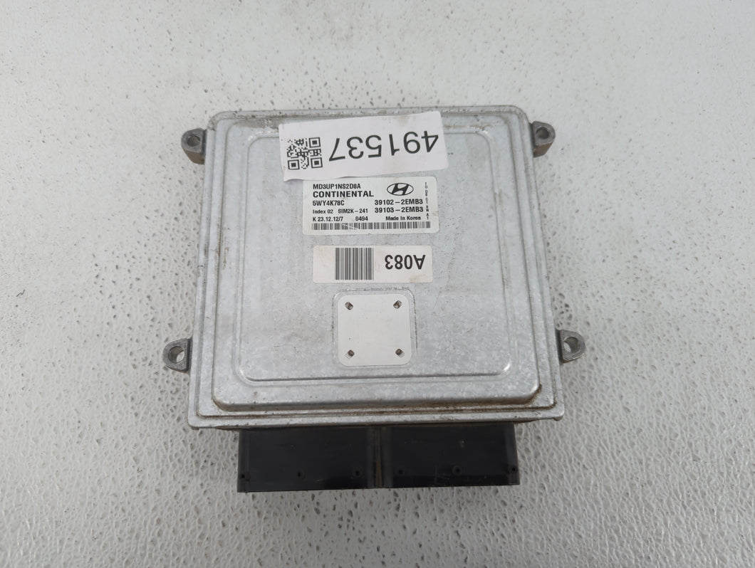 2011-2013 Hyundai Elantra PCM Engine Computer ECU ECM PCU OEM P/N:39102-2EMB3 39103-2EMB2 Fits 2011 2012 2013 OEM Used Auto Parts