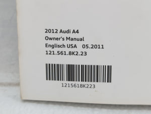 2012 Audi A4 Owners Manual Book Guide OEM Used Auto Parts