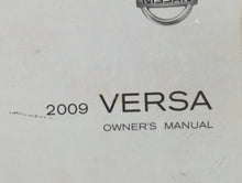 2009 Nissan Versa Owners Manual Book Guide OEM Used Auto Parts