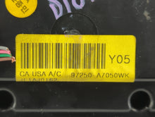 2014-2016 Kia Forte Climate Control Module Temperature AC/Heater Replacement P/N:97250-A7050WK Fits 2014 2015 2016 OEM Used Auto Parts