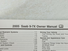 2005 Saab 9-7x Owners Manual Book Guide OEM Used Auto Parts