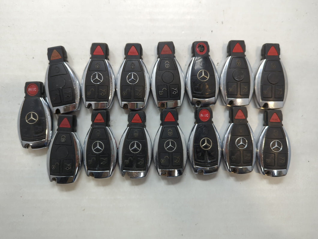 Lot of 15 Mercedes-Benz Keyless Entry Remote Fob MIXED FCC IDS MIXED
