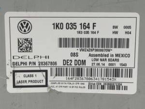 2014 Volkswagen Jetta Radio AM FM Cd Player Receiver Replacement P/N:1K0035164F Fits 2013 2015 OEM Used Auto Parts