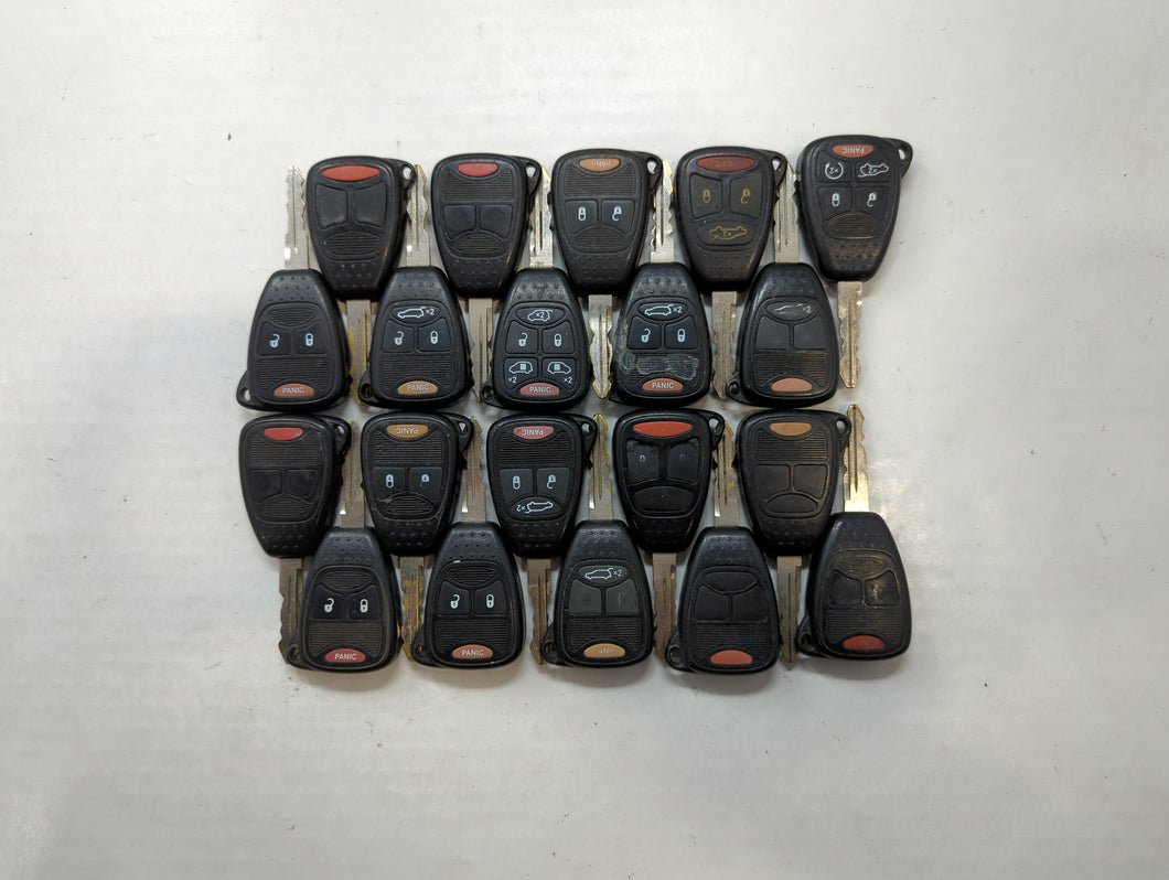 Lot of 20 Dodge Keyless Entry Remote Fob MIXED FCC IDS MIXED PART NUMBERS