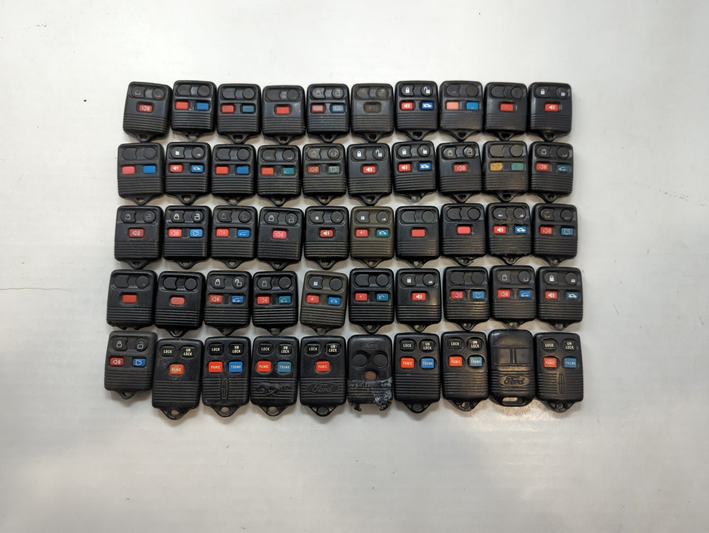 Lot of 50 Ford Keyless Entry Remote Fob MIXED FCC IDS MIXED PART NUMBERS - Oemusedautoparts1.com