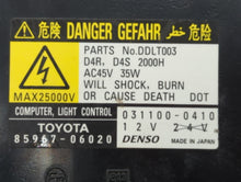 2007 Toyota Solara Headlight Ballast Head Light