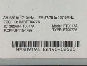 2017-2019 Toyota Corolla Radio AM FM Cd Player Receiver Replacement P/N:86140-02520 Fits 2017 2018 2019 OEM Used Auto Parts